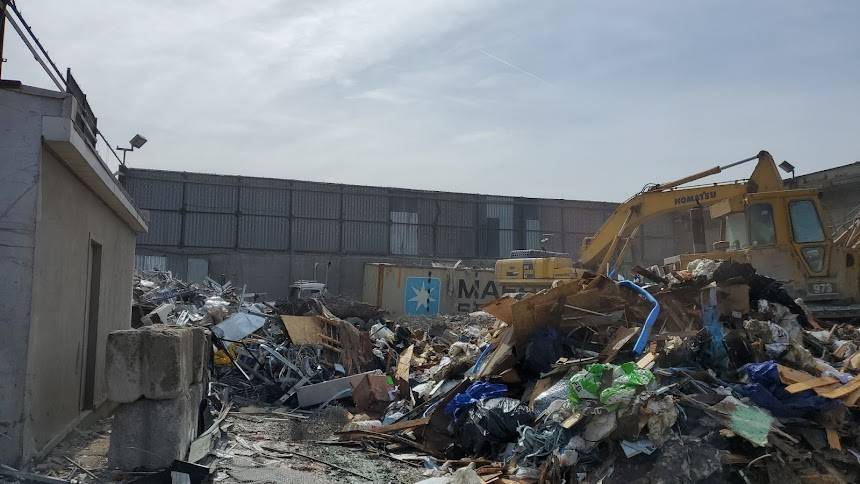 Junk removal debris pile cleared by RiteMove-NYC